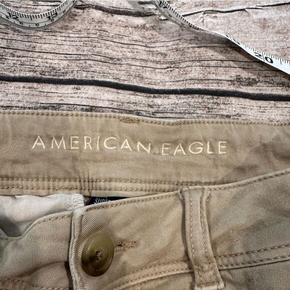 American Eagle Outfitters Kick Boot Khaki Pants Size 8 Extra Short (25” inseam) - Picture 7 of 11